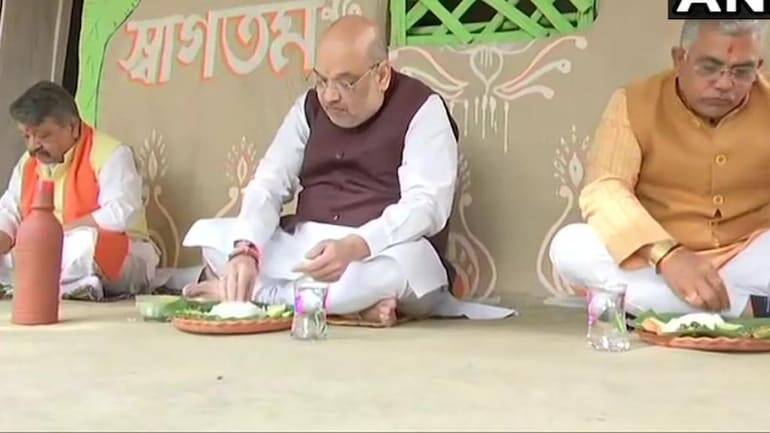 amit-shah-dined-at-a-farm amit-shah-dined-at-a-farm
