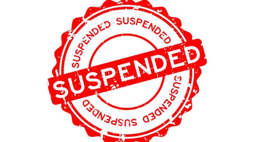 suspended