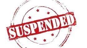 suspended suspended