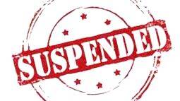 suspended suspended
