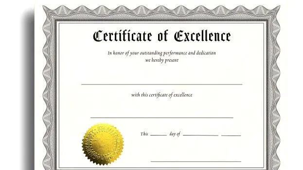 certificate