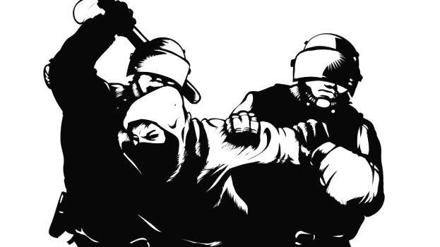 police-attack