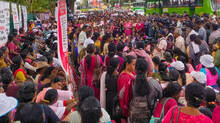 protest-of-asha-workers