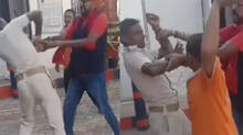 police-man-was-attacked-by-the-employees-in-petrol-pump