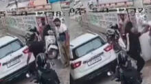 biker-and-car-driver-clash-in-haryana