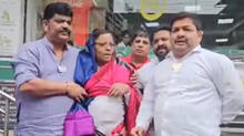 bjp-cadres-forces-congress-worker-to-wear-saree