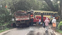 ksrtc-bus-and-lorry-collide-in-thiruvananthapuram