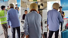 the-video-of-a-man-wore-helmet-during-flight-journey