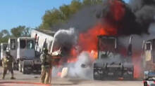 deadly-airplane-crash-plane-hits--eighteen-wheeler-explodes