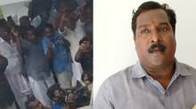 shoe-attack-against -unnikrishnan-potti