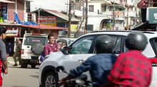 union-minister-suresh-gopis-vehicle-stopped