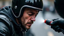 using-pepper-spray-on-a-biker