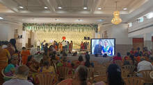 newlyweds-attend-their-own-wedding-reception-via-video-call