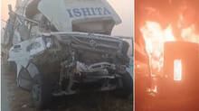 four-killed-after-several-vehicle-catch-fire-due-to-fog-on-delhi-express-way