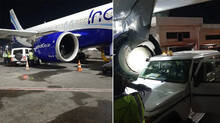 parked-indigo-plane-hit-by-car-at-airport