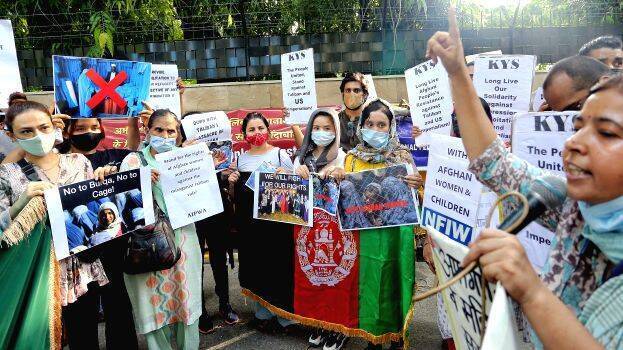 Afghan refugees protest in front of UNHCR office in Delhi - INDIA - GENERAL  | Kerala Kaumudi Online