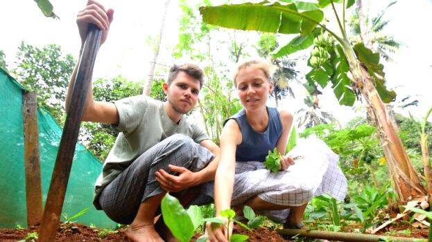 Russian Couple Celebrates Honeymoon In Kannur By Cultivating Crops
