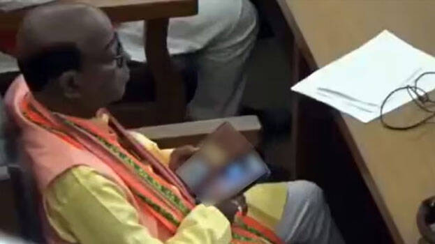 Vijay Sex Video - Video of BJP MLA watching porn during assembly session goes viral; party  demands explanation - INDIA - GENERAL | Kerala Kaumudi Online