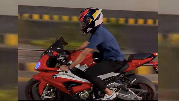 Cricketer races in sports bike fans ask to avoid risk minding