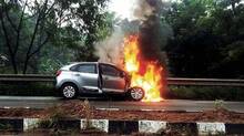 fire-in-car