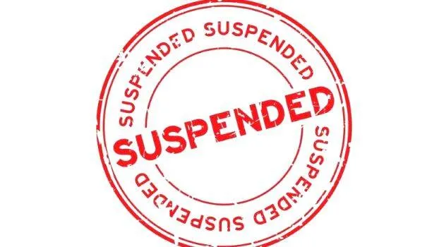 suspended