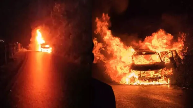 car-catches-fire-in-idukk
