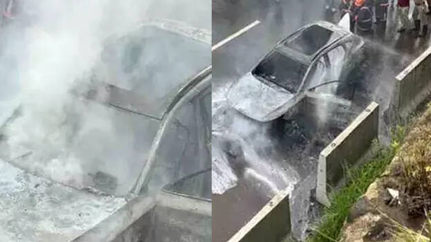 car-catches-fire-in-kozhi
