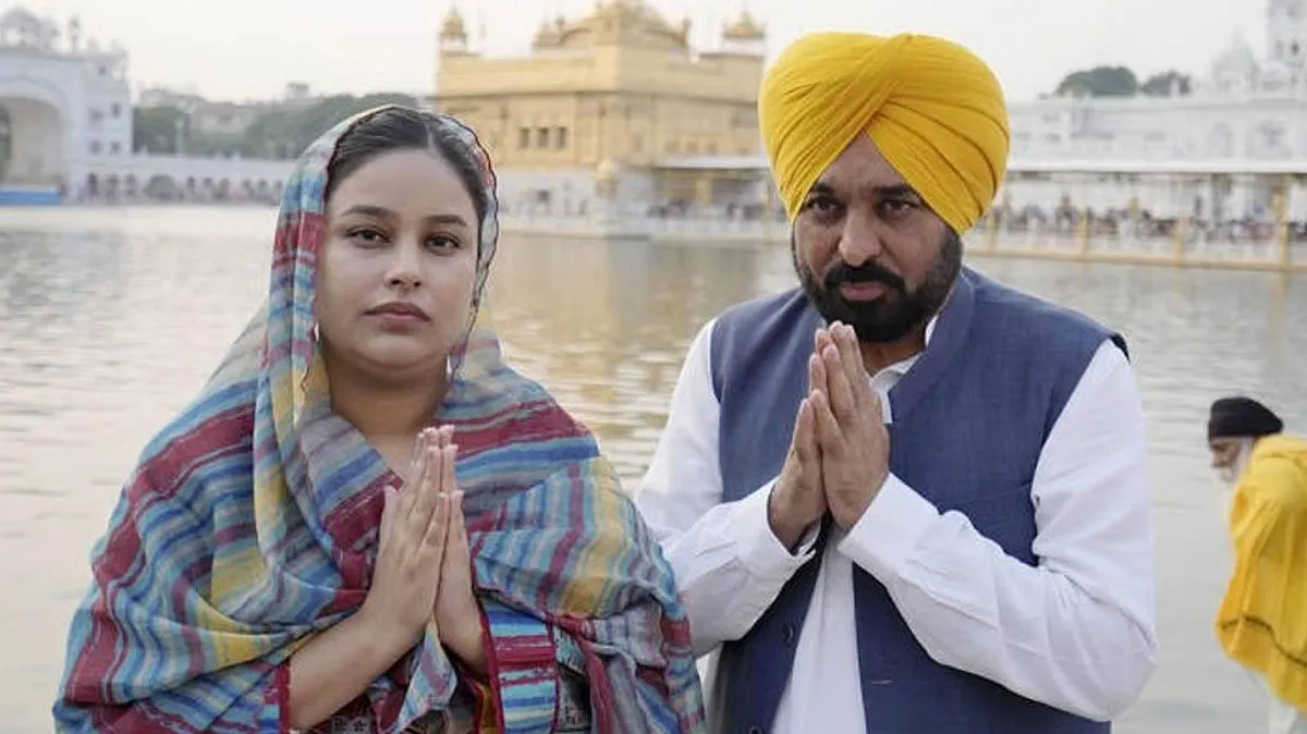 bhagwant-mann-and-wife